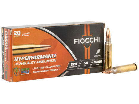 Fiocchi 223VG20 Hyperformance 223Rem 50gr 20 Per Box/10 Case