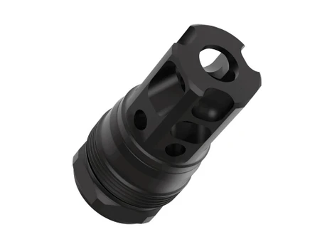 Liberty Precision Machine LPM-2010 Liberty Bell Muzzle Brake Black Stainless Steel 5/8"x24 Threads 1.70