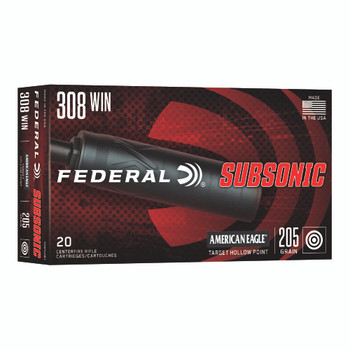 FED SUBSONIC 308WIN 205GR THP 20/200