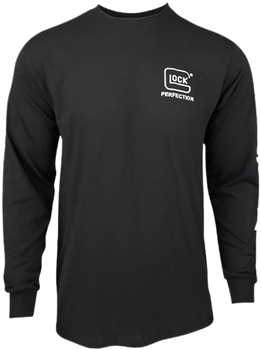 Glock AP96098 Perfection Long Sleeve Tee Black Pre-Shrunk Cotton Long Sleeve Small                                                                                                                      