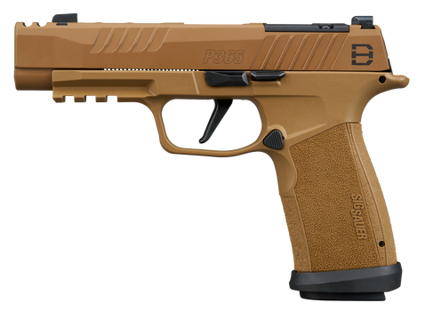Sig Sauer 365XF9DH310 P365 DH3 Compact 9mm Luger 10+1 3.70" Black DLC Barrel, Coyote Cerakote Stainless Steel Lightening Cut/Optic Ready/Serrated Slide & Frame w/Picatinny Rail, Interchangeable Backst