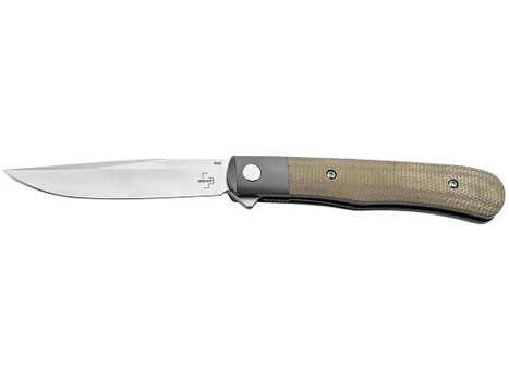 Boker 01BO930 Trapper 3.23" Plain Nitro-V Blade Micarta Handle