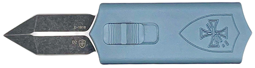 Templar Knife SMCAGB121 Sentinel Money Clip 1.88" OTF Dagger Plain Black Oxide Stonewashed Powder Coated D2 Steel Blade, 3.41" Blue Anodized Aluminum Handle                                            
