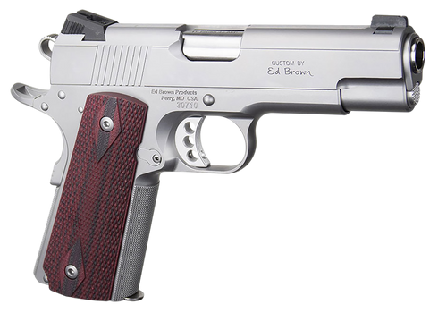 Ed Brown EC18SS45 1911 Executive Commander 45 ACP 7+1 4.25" Stainless Steel Barrel, Serrated Slide & Frame, Right Hand                                                                                  