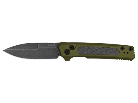 Kershaw 7205 Launch 22 Automatic 3.45" Folding Spear Point Plain CPM MagnaCut Steel Blade, OD Green Anodized w/Black Micarta Inserts Aluminum Handle