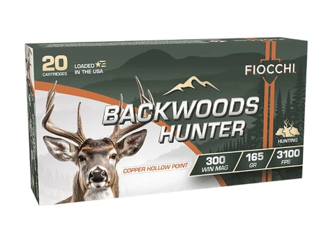 Fiocchi 300WMBHC Backwoods Hunter 300WinMag 165gr Copper Hollow Point 20 Per Box/10 Case