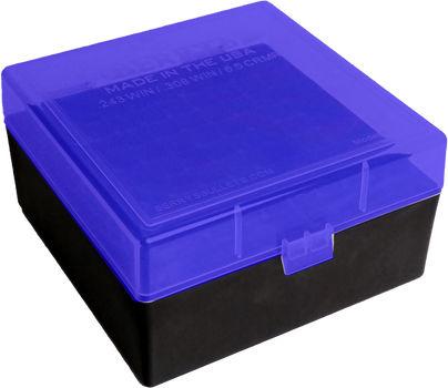 Berry's 87439 Ammo Box  Blue/Black Polypropylene 100rd                                                                                                                                                  