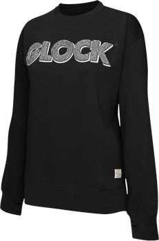 Glock AP96255 Crewneck Raglan Fleece Black Cotton/Polyester Long Sleeve Small                                                                                                                           