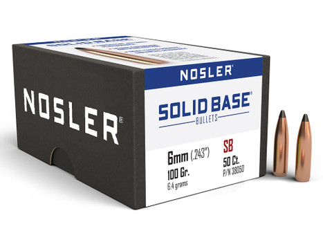Nosler 38050 Solid Base 6mm 100gr Soft Point 50CT