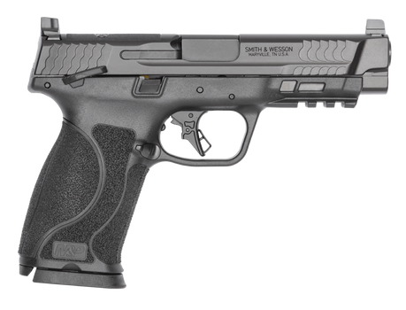 Smith & Wesson 14505 M&P M2.0 Full Size 10mm Auto 10+1 4.60" Black Armornite Stainless Steel Barrel & Optic Cut/Serrated Slide, Black Polymer Frame w/Picatinny Rail, Interchangeable Palmswell Grip    