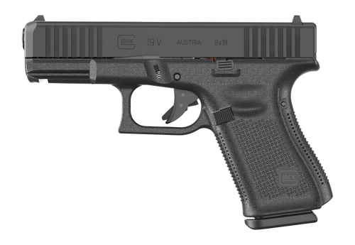 Glock UV1950203 G19 V Compact 9mm Luger 15+1 4.02" Black Barrel & Steel Serrated Slide, Black Polymer Frame w/Accessory Rail, Interchangeable Backstrap                                                 