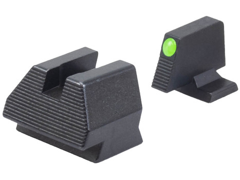 HK 51000938 Night Sight Set Fixed Extended Green Tritium/Black Frame, Fits H&K VP9 9mm Luger