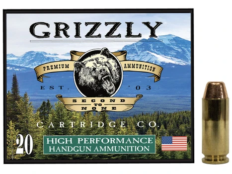 Grizzly Ammo GC10CM2 10mmAuto 200gr Full Metal Jacket Flat Point 20 Per Box/10 Case