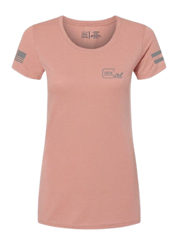 GLK AP96364 GLOCK GIRL FLAG TEE L   PINK