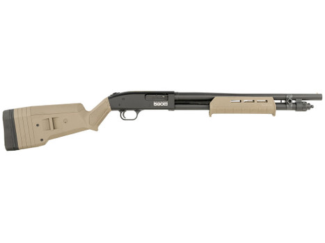 Mossberg 51608 590S Compact 12 Gauge Pump 3" 9+1 18.50" Drilled & Tapped Receiver, Synthetic Stock