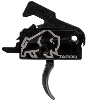 Tapco TAP22034  Rifle Trigger Black Curved Trigger Single-Stage Fits AR-15                                                                                                                              