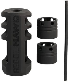 Browning 001293093 Xeno Recoil Hawg Black Matte Stainless Steel M13x0.75 Threads 2.20" OAL                                                                                                              