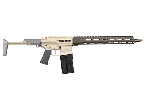 Q LLC Honey Badger *CA Compliant 5.56 NATO 16" Clear Anodized Cerakote Aluminum Receiver w/Picatinny Rail, M-LOK Handguard, Black Polymer Stock, Black Polymer Grip