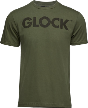 Glock AP96156 Caliber Tee  Military Green Ringspun Cotton Short Sleeve Small                                                                                                                            