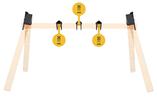Caldwell 1215375 AR500 Plate Rack Kit 8" Yellow Steel Hanging 3 Plates                                                                                                                                  