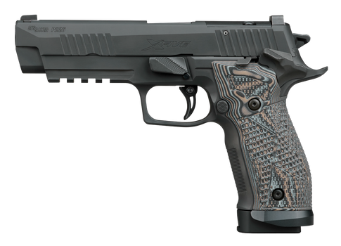 Sig Sauer 226X59XTMSAO P226 XFive Extreme Full Size 9mm Luger 10+1 5" Bull Barrel, Black Nitron Stainless Steel Optic Ready/Serrated Slide & Frame w/Beavertail & Picatinny Rail, Custom Hogue G10 Piran