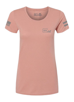 GLK AP96363 GLOCK GIRL FLAG TEE M   PINK
