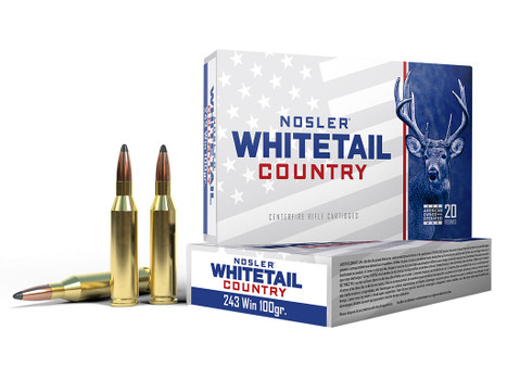 Nosler 40122 Whitetail Country 243Win 100gr 20 Per Box/10 Case