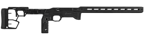 Mdt Sporting Goods Inc 114882BLK ACC Premier Gen2 Chassis System Cerakote Black Aluminum Fits Ruger American Rimfire Right Hand                                                                         