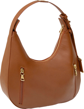 BULLDOG HOBO STYLE BAG COGNAC