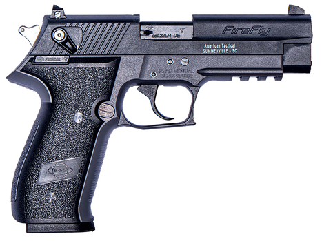GSG GERG2210FF FireFly  22 LR 10+1 4" All Black Steel Barrel, Serrated Slide, Black Zinc Alloy w/Accessory Rail Frame, Black Polymer Grip                                                               