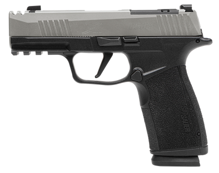 Sig Sauer 365XCA9TCOMP P365 XMacro Compact 9mm Luger 17+1 3.10" Stainless Steel Optic Ready/Serrated Slide, Black Nitron Stainless Steel Frame w/Picatinny Rail, XMacro Polymer Grip, RMSc Footprint    