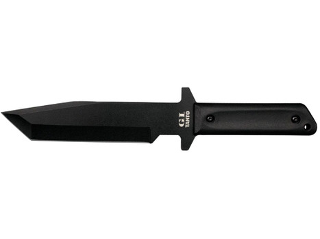Cold Steel CS80PGTK G.I. 7" Fixed Tanto Plain Black Rust Resistant Finish 1055 Carbon Steel Blade/Black Polypropylene Scales Handle Includes Sheath