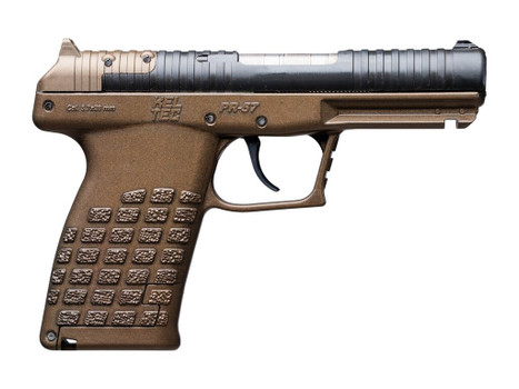 Kel-Tec PR57BBRZ PR-5.7 Compact Frame 5.7x28mm 20+1 4" Stainless Steel Rotary Barrel, Black Optic Ready/Serrated Slide, Burnt Bronze Frame & Textured Grip