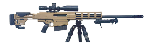 HM Defense HM50MAX50BMGFDE HM50 Max 50 BMG 10+1 29.25" Black Match Grade Threaded Barrel, FDE Cerakote Aluminum Receiver w/Picatinny Rail, M-LOK Handguard, Picatinny Rail/Arca Rail Forend, Adj Cheekpi