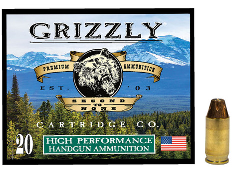 Grizzly Ammo GC380A2 380ACP 90gr Jacketed Hollow Point 20 Per Box/10 Case