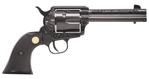 Chiappa Firearms 340340 1873  22 LR 6 Shot 4.75" Black Engraved Barrel, Black Cylinder, Black Engraved Alloy Frame, Black Plastic Grip, Exposed Hammer                                                  