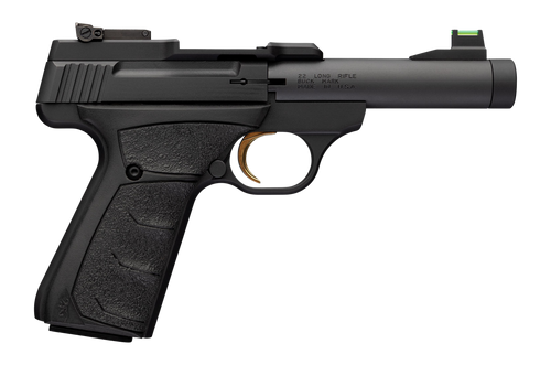 Browning 051608490 Buck Mark Micro Bull SR 22 LR 10+1 4.40" Matte Black Threaded Bull Barrel, Matte Black Alloy Frame, Black Overmolded UFX Grip, RMSc Footprint                                        
