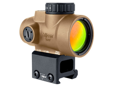 Trijicon 2200328 MRO SD Coyote Tan 1x25mm 2 MOA Red Dot Reticle Lower 1/3 Co-Witness Mount