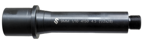 Lead & Steel Llc LS9MM4.5-28 AR9 9mm Luger 4.50" Threaded Black Nitride Chrome Moly Vanadium                                                                                                            