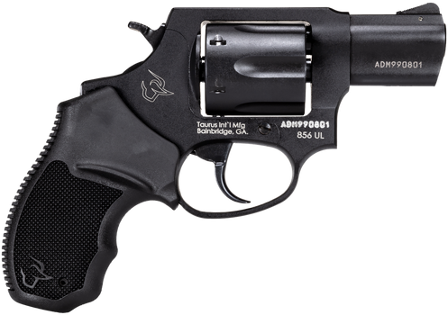 Taurus 2-85621UL 856 Ultra-Lite Small Frame 38 Special +P 6 Shot 2" Matte Black Carbon Steel Barrel & Cylinder, Matte Black Anodized Aluminum Frame, Black Finger Groove Rubber Grip                    