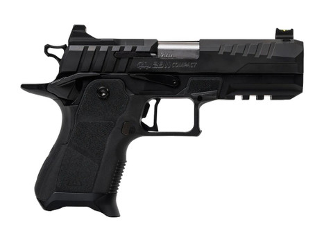 Oa Defense 2311 Pro Compact 9mm Luger 15+1 4.25" DLC Black Steel Optic Ready/Serrated Slide, Black Aluminum Frame w/Picatinny Rail, Black Polymer Grip, Ambidextrous