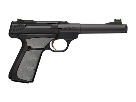 Browning 051617490 Buck Mark Camper 22 LR 10+1 5.90" Matte Black Threaded Bull Barrel, Matte Black Aluminum Frame, Gray UFX Grip