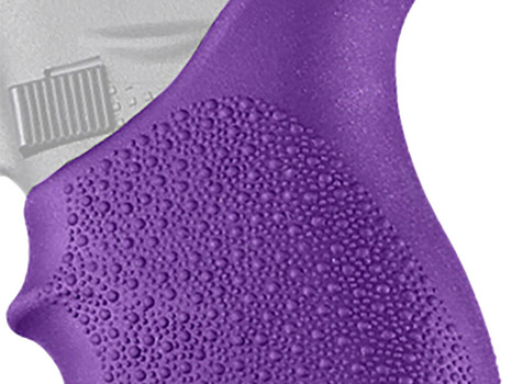 Hogue 18206 HandAll Beavertail Grip Sleeve Textured Purple Rubber for Glock 42, 43