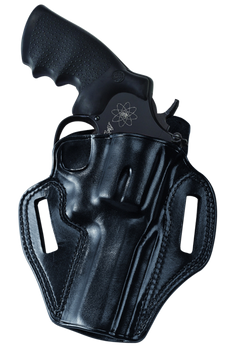 Galco CM800B Combat Master  OWB Black Leather Belt Slide Fits Glock 43/43x Fits Springfield Hellcat Right Hand                                                                                          