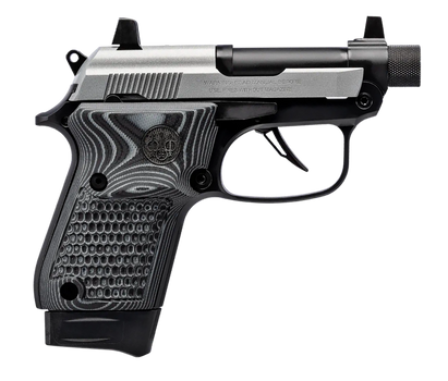Beretta USA J20X22R8M3 20X Bobcat Bug Out Bag Micro Frame 22 LR 8+1 2.80" Black Threaded Tip-Up Barrel, Inox ELS/Serrated Slide, Black Polymer Frame w/Beavertail, Helica Texture Grip                  