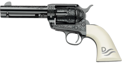 Pietta GW45RR434NMUI Great Western II Red River 45 Colt (Long Colt) 4.75" Ultra Ivory Engraved Grip                                                                                                     