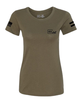 GLK AP96367 GLOCK GIRL FLAG TEE S   GRN