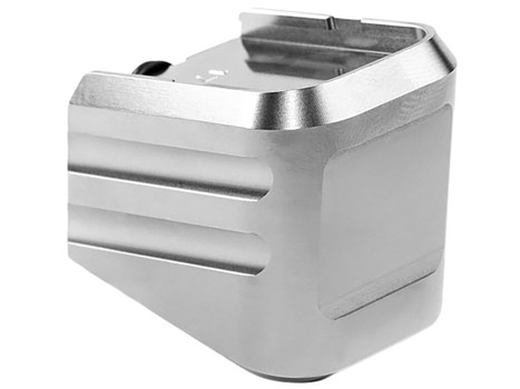 Cross Armory CRG+0MEG19SV Magazine Extension Fits Glock 19/23/32 Gen 1-5 Silver Aluminum