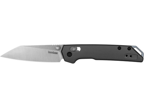 Kershaw 2051R Iridium Mini 3" Folding Reverse Tanto Plain Stonewashed D2 Steel Blade, Gray Anodized Aluminum Handle