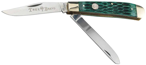 Boker 110831 Trapper 2.0 Clip Point/Spey Plain D2 Steel Blade Green Jigged Bone Handle                                                                                                                  